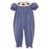 Anavini Turkey Girls Navy Blue Gingham Long Bishop Bubble w/ Insert SS
