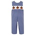 Anavini Turkey Boys Navy Blue Gingham Boys Long Jon Jon
