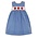 Anavini Apple Girls Royal Blue Gingham Sleeveless Dress