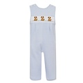 Petit Bebe Puppies Boys Blue Knit Check Boy Long Jon Jon