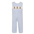 Petit Bebe Puppies Boys Blue Knit Check Boy Long Jon Jon
