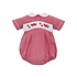 Anavini Valentines Planes Boys Red Gingham Short Bubble w/ LS
