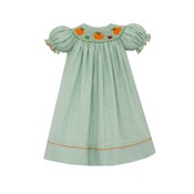 Anavini Pumpkin Patch Girls Green & Blue Check Bishop S/S
