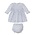 Kissy Kissy Ribbon Stripe Bouquets Lt Blue Smocked Print Dress Set