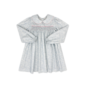 Set Fashions Snow Kissed Floral Corduroy w/Pink Smocking Michelle Dress