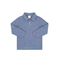 Lullaby Set Ridge Royal Stripe Knit Parker Polo