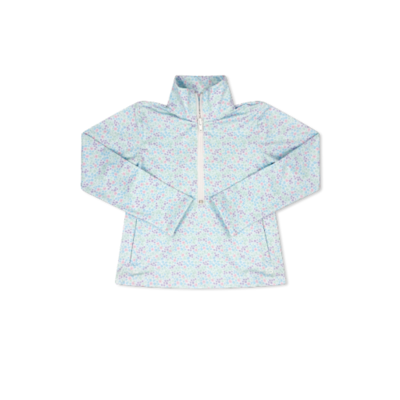 Frosted Floral/Pure Coconut Heather Half Zip