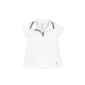 Set Fashions Misty White/Nantucket Navy Ric Rac Piper Polo