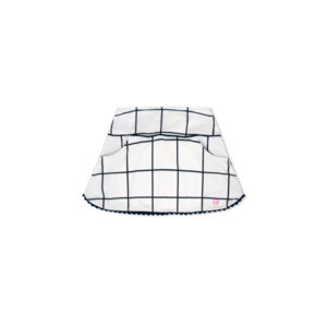 Set Fashions Pure Coconut/ Nantucket Navy Willington Windowpane Teagan Tennis Skirt