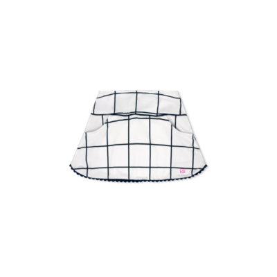 Set Fashions Pure Coconut/ Nantucket Navy Willington Windowpane Teagan Tennis Skirt