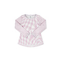 Cotton Candy Pink/Petal Purple Mini Gingham Bridget Basic LS Tee