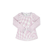 Cotton Candy Pink/Petal Purple Mini Gingham Bridget Basic LS Tee