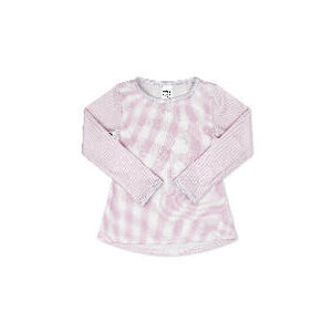 Cotton Candy Pink/Petal Purple Mini Gingham Bridget Basic LS Tee