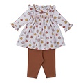 Kissy Kissy Patchwork Pumpkin Floral Print Smocked Dress Set