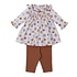 Kissy Kissy Patchwork Pumpkin Floral Print Smocked Dress Set