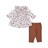 Kissy Kissy Patchwork Pumpkin Floral Print Smocked Dress Set