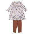 Kissy Kissy Patchwork Pumpkin Floral Print Smocked Pant Set