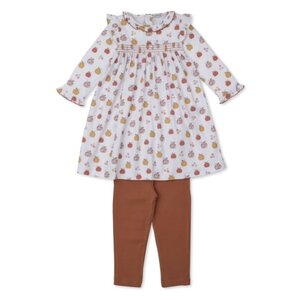 Kissy Kissy Patchwork Pumpkin Floral Print Smocked Pant Set