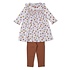 Kissy Kissy Patchwork Pumpkin Floral Print Smocked Pant Set