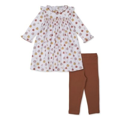 Kissy Kissy Patchwork Pumpkin Floral Print Smocked Pant Set