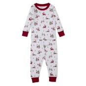 Kissy Kissy Christmas Capers Print Snug Pajama Set