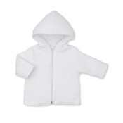 Kissy Kissy White Classic Jacquard Padded Zip Jacket