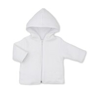 Kissy Kissy White Classic Jacquard Padded Zip Jacket
