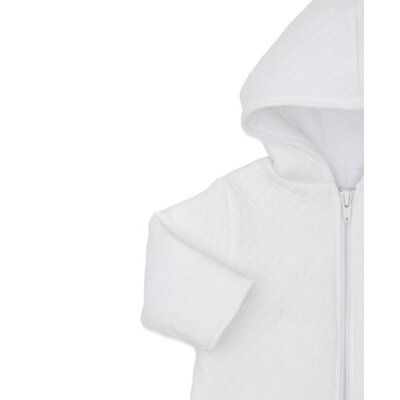 Kissy Kissy White Classic Jacquard Padded Zip Jacket