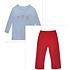 Remember Nguyen Christmas Blue Houston Tee/Red Cord Pant Set