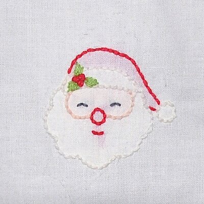 Baby Sen Santa Face White Quinn Daygown