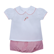 Baby Sen Candy Cane Bailey Girl Diaper Set