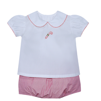 Baby Sen Candy Cane Bailey Girl Diaper Set