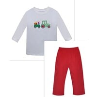 Remember Nguyen Tractor w/Gift White Houston tee/Red Cord Pant Set