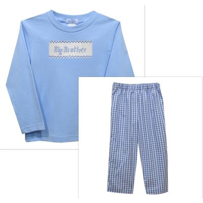 Vive La Fete Big Brother Smocked Pant Set
