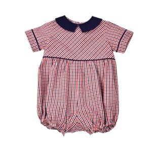 Funtasia, Too Red and Navy Plaid Boy Bubble