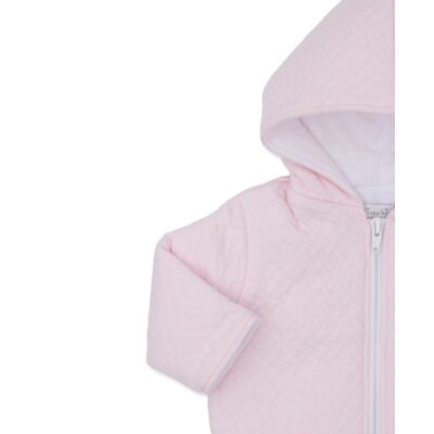 Kissy Kissy Pink Classic Jacquard Padded Zip Jacket