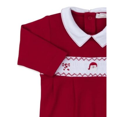 Kissy Kissy Holiday Medley Red Smocked Playsuit