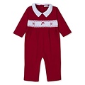 Kissy Kissy Holiday Medley Red Smocked Playsuit
