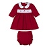 Kissy Kissy Holiday Medley Red Smocked Dress Set