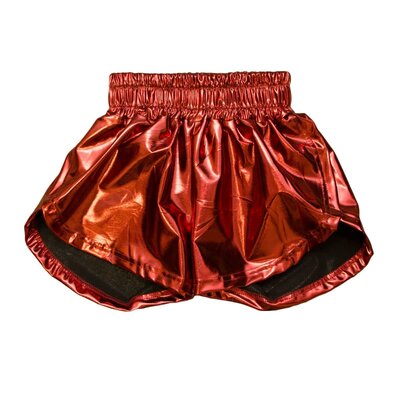Belle Cher Maroon Metallic Shorts