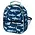 All Over Print Lunchbox-  Navy Shark