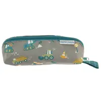 Stephen Joseph All Over Print Pencil Pouch- Blue Construction