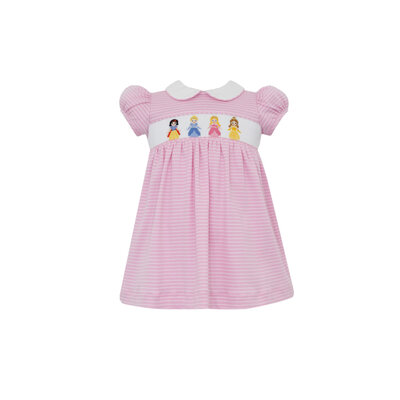 Petit Bebe Princesses Pink Knit Stripe Dress