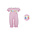 Petit Bebe Princesses Pink Knit Stripe Girl's Long S/S Bubble