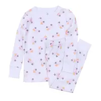 Magnolia Baby Pumpkin Patch Fun Printed Pink Long Pajamas