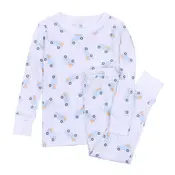 Magnolia Baby Pumpkin Patch Fun Printed Lt Blue Long Pajamas