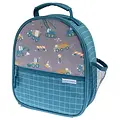 All Over Print Lunchbox- Blue Construction