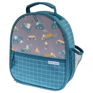 All Over Print Lunchbox- Blue Construction