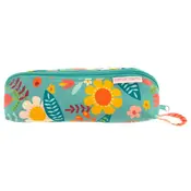 Stephen Joseph All Over Print Pencil Pouch- Turquoise Floral