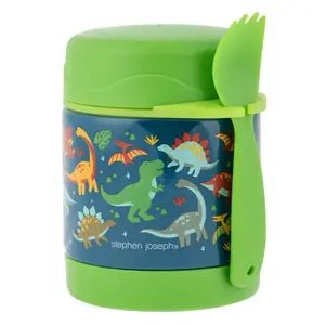 Stephen Joseph Insulated Food Jar- Green Dino